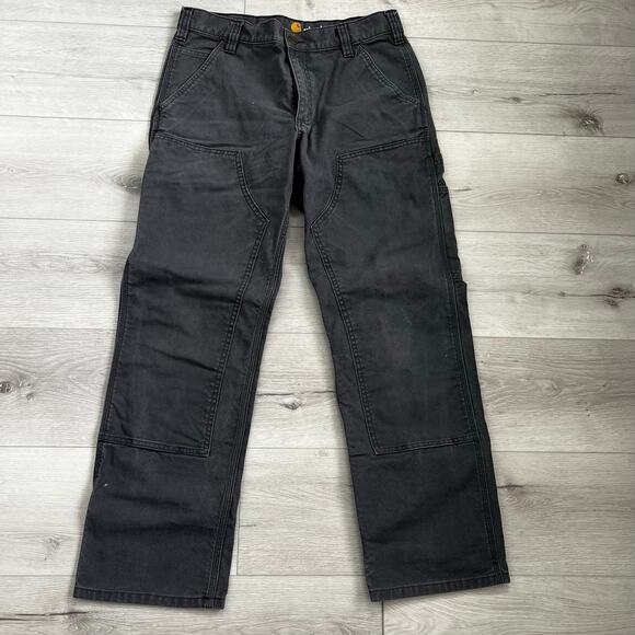 Carhartt Men’s Relaxed Fit Carpenter Double Knee Jeans Size 32X30 Gray - Picture 2 of 9